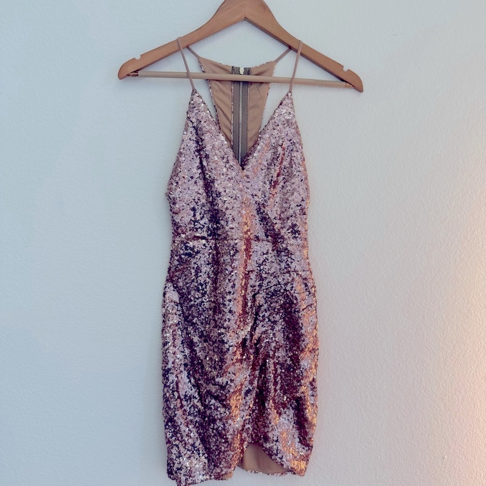 Sequin Rose Gold Dress
